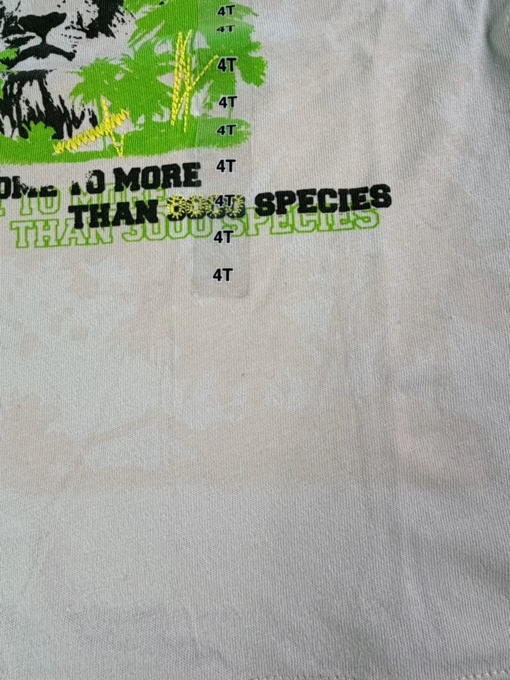 Arizona Boys Size 4 Short Sleeve Shirt Tiger Graphic Safari New Tags